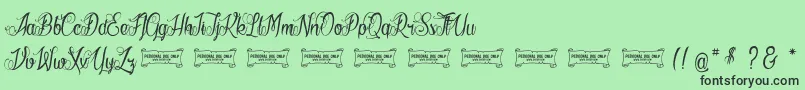 LaCitРІDesMilleReines Font – Black Fonts on Green Background