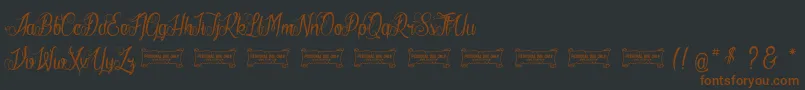 LaCitРІDesMilleReines-fontti – ruskeat fontit mustalla taustalla