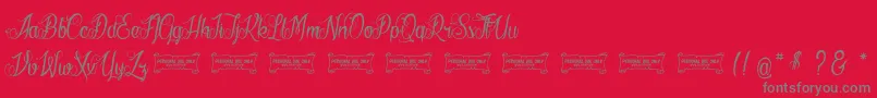 LaCitРІDesMilleReines Font – Gray Fonts on Red Background