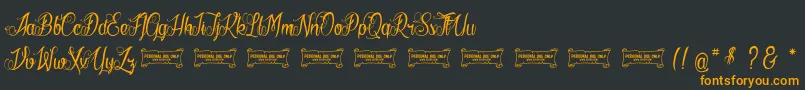 LaCitРІDesMilleReines Font – Orange Fonts on Black Background