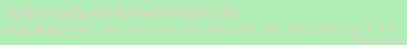 LaCitРІDesMilleReines Font – Pink Fonts on Green Background