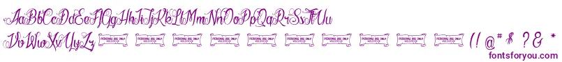 Шрифт LaCitРІDesMilleReines – фиолетовые шрифты на белом фоне