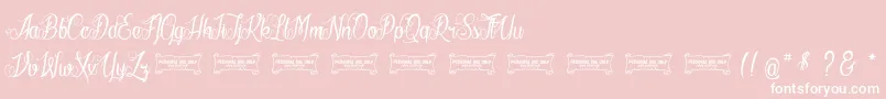 LaCitРІDesMilleReines Font – White Fonts on Pink Background