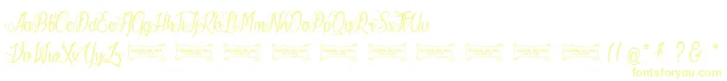 LaCitРІDesMilleReines-Schriftart – Gelbe Schriften