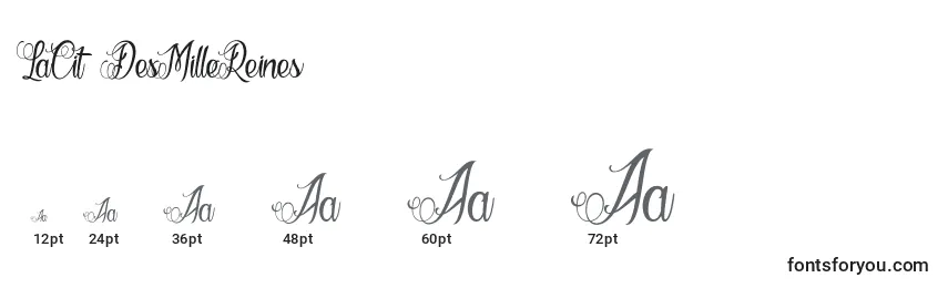 LaCitРІDesMilleReines Font Sizes
