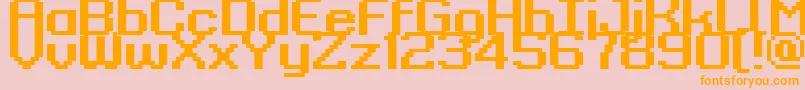 GrixelKyrou9RegularBold Font – Orange Fonts on Pink Background