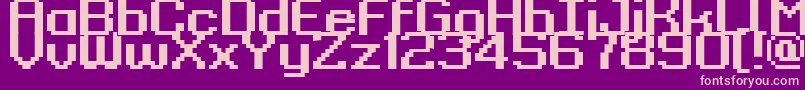 GrixelKyrou9RegularBold Font – Pink Fonts on Purple Background