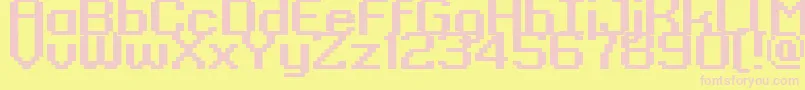 GrixelKyrou9RegularBold Font – Pink Fonts on Yellow Background