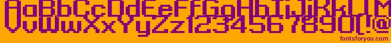 GrixelKyrou9RegularBold Font – Purple Fonts on Orange Background