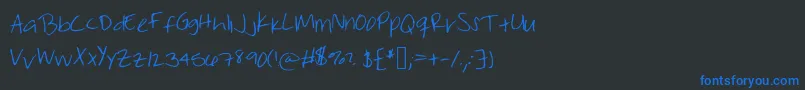 Workthatwednesday Font – Blue Fonts on Black Background
