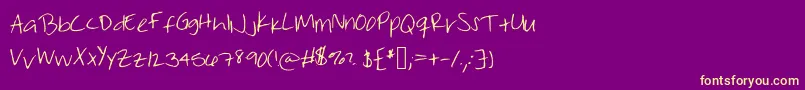 Workthatwednesday Font – Yellow Fonts on Purple Background