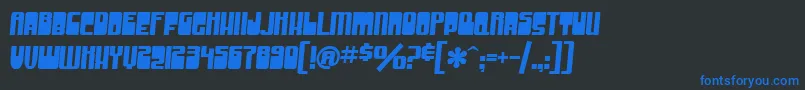 SfGrooveMachine Font – Blue Fonts on Black Background