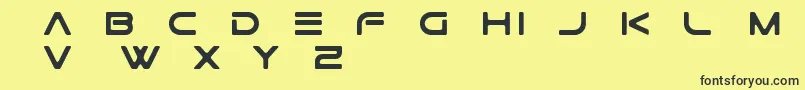 GtekTechnologyFreePromo Font – Black Fonts on Yellow Background