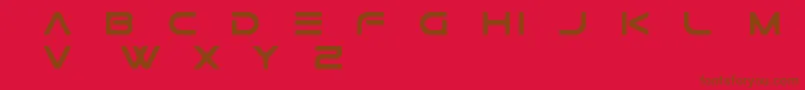 GtekTechnologyFreePromo Font – Brown Fonts on Red Background