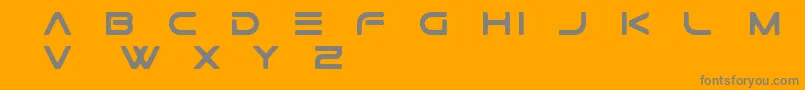 GtekTechnologyFreePromo Font – Gray Fonts on Orange Background