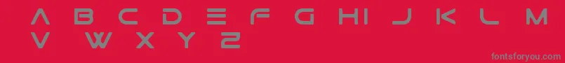 GtekTechnologyFreePromo Font – Gray Fonts on Red Background