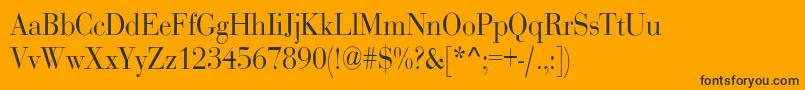 Шрифт RothnicndNorma – чёрные шрифты на оранжевом фоне