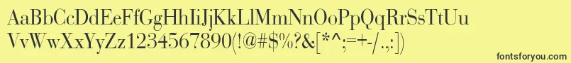 RothnicndNorma-fontti – mustat fontit keltaisella taustalla