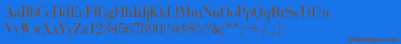 RothnicndNorma Font – Brown Fonts on Blue Background