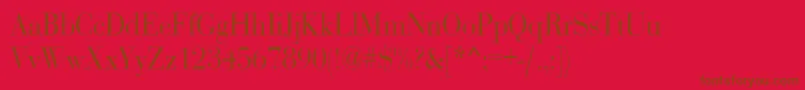 フォントRothnicndNorma – 赤い背景に茶色の文字