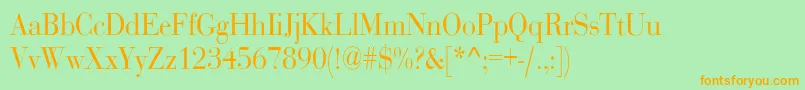 RothnicndNorma Font – Orange Fonts on Green Background