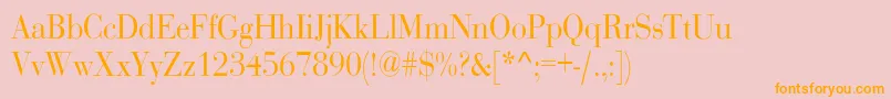 RothnicndNorma Font – Orange Fonts on Pink Background