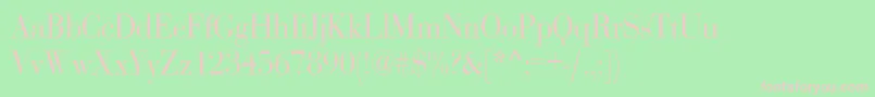 フォントRothnicndNorma – 緑の背景にピンクのフォント