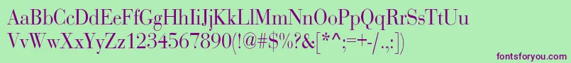 RothnicndNorma Font – Purple Fonts on Green Background