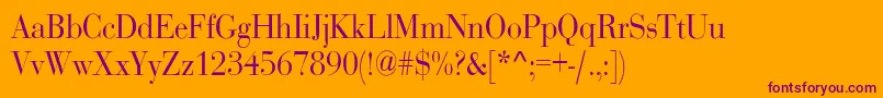 RothnicndNorma Font – Purple Fonts on Orange Background