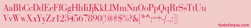 RothnicndNorma Font – Red Fonts on Pink Background