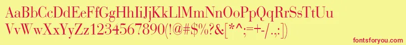 RothnicndNorma Font – Red Fonts on Yellow Background