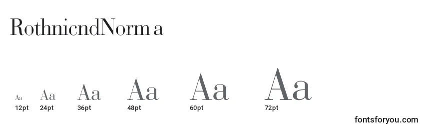 Размеры шрифта RothnicndNorma