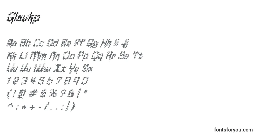 Schriftart Glaukp – Alphabet, Zahlen, spezielle Symbole