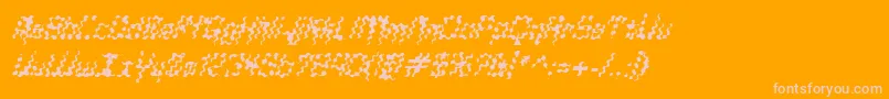 Glaukp-fontti – vaaleanpunaiset fontit oranssilla taustalla