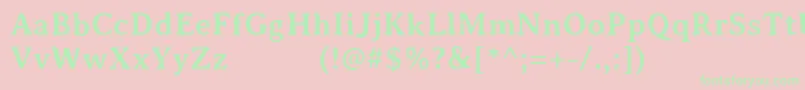 AnnexxusDemo Font – Green Fonts on Pink Background