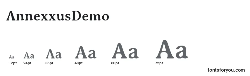 Размеры шрифта AnnexxusDemo