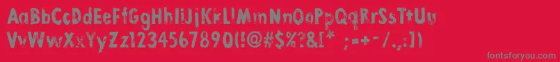 LinoStamp Font – Gray Fonts on Red Background