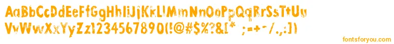 LinoStamp Font – Orange Fonts on White Background