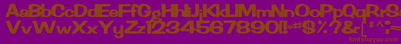 Rachelnew92Bold Font – Brown Fonts on Purple Background
