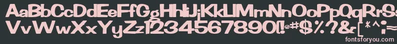 Rachelnew92Bold Font – Pink Fonts on Black Background