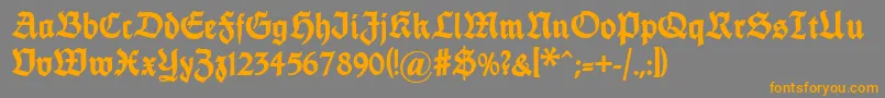 Fettethannhaeuser Font – Orange Fonts on Gray Background