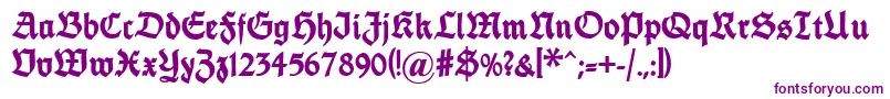 Fettethannhaeuser Font – Purple Fonts on White Background