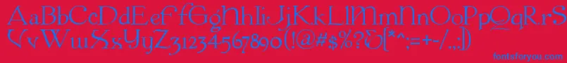 Colwell ffy Font – Blue Fonts on Red Background