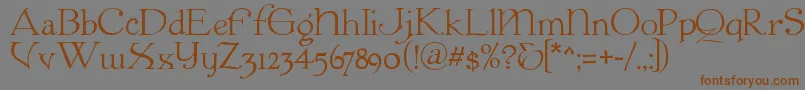 Colwell ffy Font – Brown Fonts on Gray Background