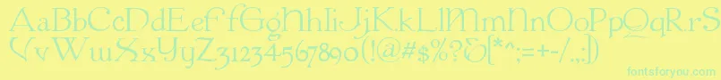 Colwell ffy Font – Green Fonts on Yellow Background