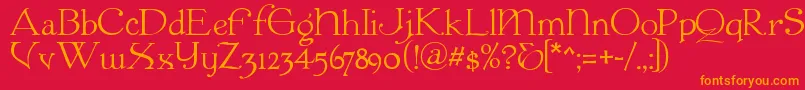 Colwell ffy Font – Orange Fonts on Red Background