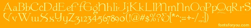 Colwell ffy Font – Yellow Fonts on Orange Background