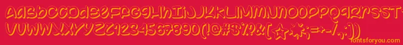 ColorYourWorldOtf Font – Orange Fonts on Red Background
