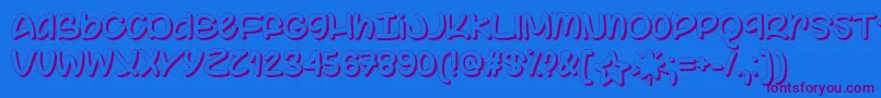 ColorYourWorldOtf Font – Purple Fonts on Blue Background