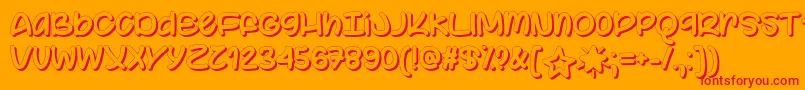 ColorYourWorldOtf Font – Red Fonts on Orange Background